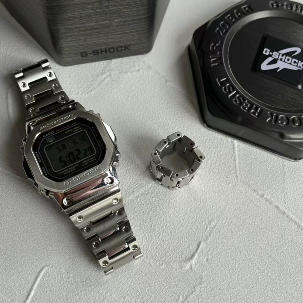 Casio silver square watch